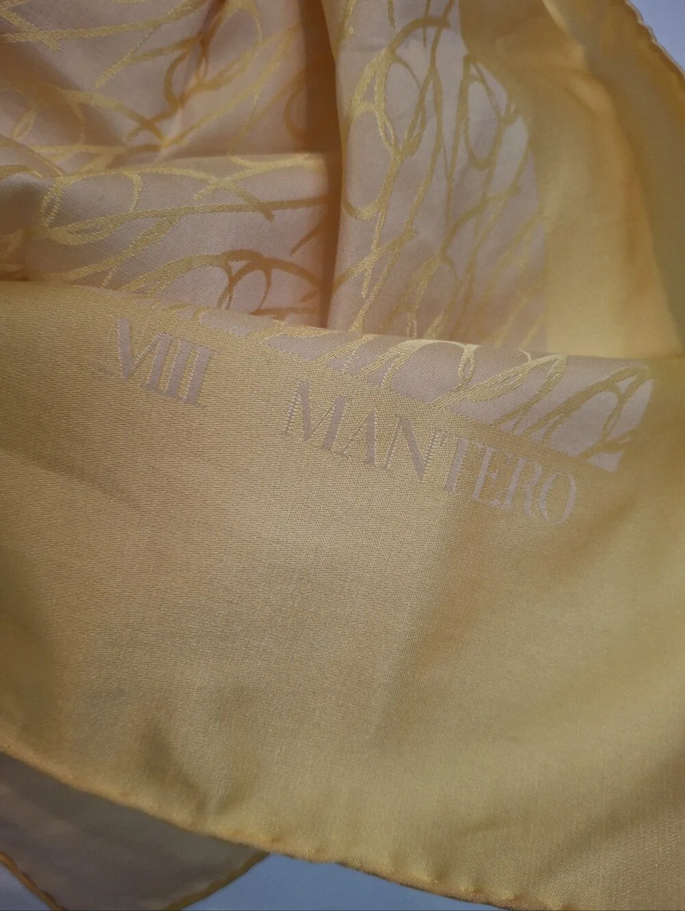 Mantero Yellow Silk Scarf